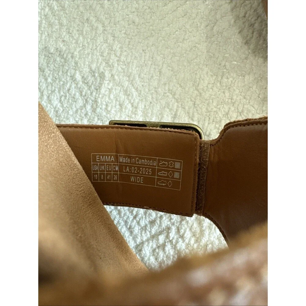 NWOT Womens Vionic Emma Flip Flop Size 10 Color Tan Leather